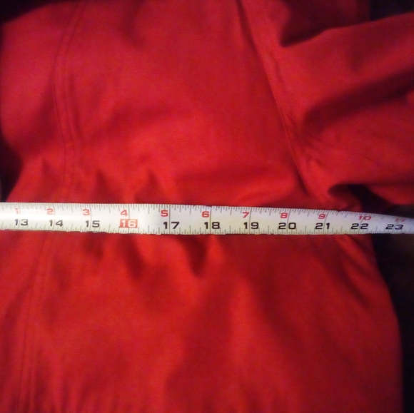 London Fog Towne coat women's 10Reg. cherry red midi jacket - Picture 5 of 6